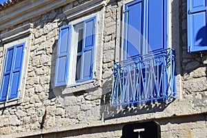 Old street and house in Alacati. Estate, creativity, Ä°zmir Turkey