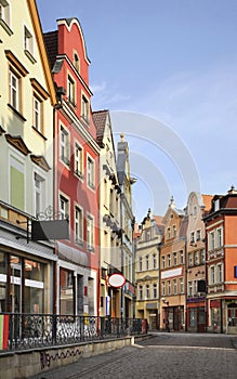 Old street in Jelenia Gora. Poland