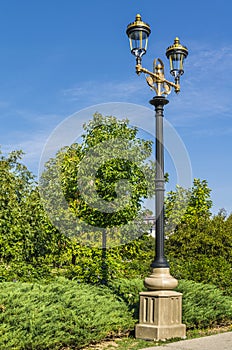 Old street lamp pole