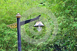 Old street lamp pole