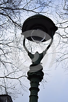 old street lamp post