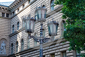 Old Street Lamp in Riga Old Town photo