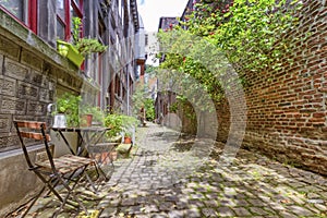 Old street in Liege, Belgium