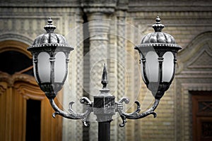 Old street light close-up