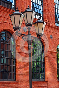 Old street light lamp post in Manufactura