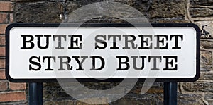 Old Street Name Signs Bute Street Stryd Bute in Cardiff