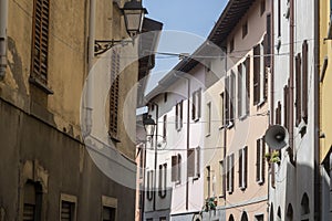 Old street of Oggiono, Italy photo