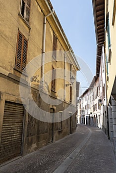 Old street of Oggiono, Italy photo