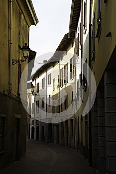 Old street of Oggiono, in Lecco province, Italy photo