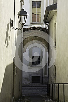 Old street of Oggiono, in Lecco province, Italy photo