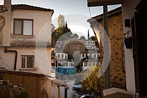 Old street and old houses of Sirince Village in Izmir, Turkey