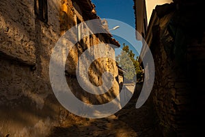 Old street and old houses of Sirince Village in Izmir, Turkey