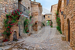 The old street in the old village. Siurana, Catalonia