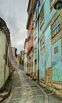 Old street in Oporto city photo
