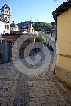 Old street in Pogradec Albania