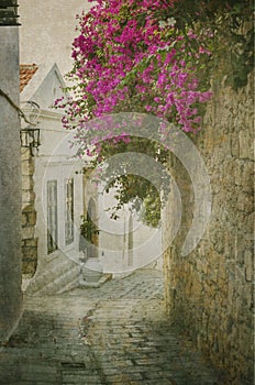 Old street in Rhodes