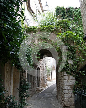 Old street in Saint-Paul, France