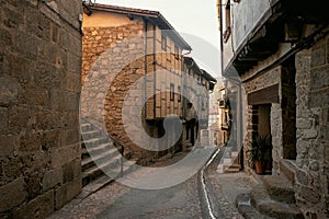 Old street of San Martin de Trevejo, Caceres, Extremadura, Spain photo