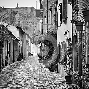 Old street in Santarcangelo di Romagna