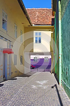 Old street in Sibiu, Romania