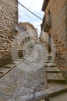 Old street in Sos del Rey CatÃÂ³lico photo