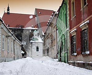 Old street in town Bratislava