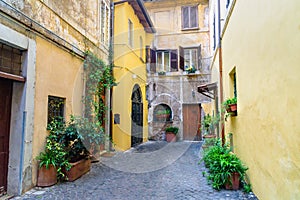 Old street in Trastevere. Rome. Italy