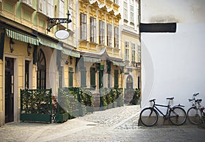 Old street in Vienna city