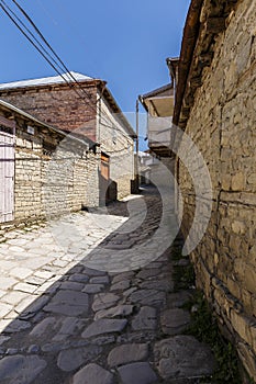 Old street in the village of Lahij Azerbaijan