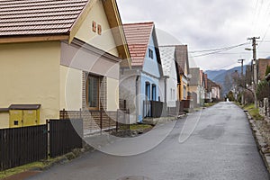 Old street. Village Liptovsky Jan in Slovakia. Slovakia