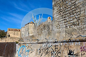 Old streets of Faro city in Portugal