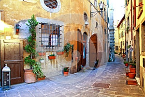 Old streets of italian village,Casperia,Lazio. photo