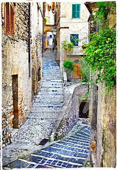 old streets of medieval italian villages