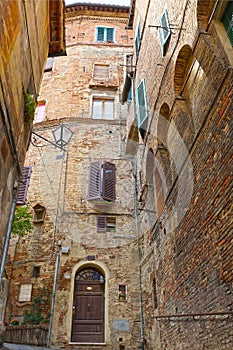 Old streets of Siena, Italy, Europe