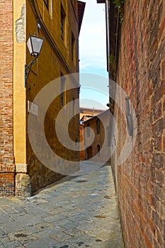 Old streets of Siena, Italy, Europe