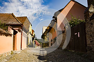 Old streets in Sighisoara, photo
