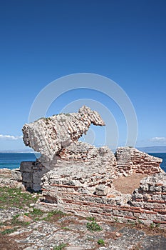 Old structure of an ancient city Tharros in Sardinia, Italy