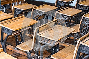 Old Student Classroom Desks