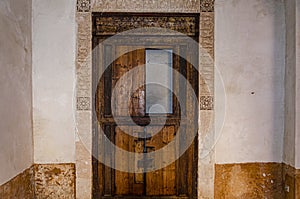 Old style Arabic door carving. marrakech morocco