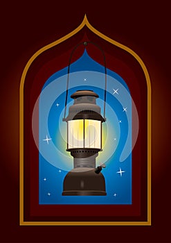 Old style arabic lantern