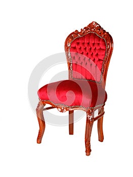 Old-style chair red velvet