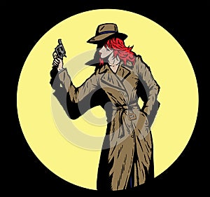 Old style girl detective, such as from the fifties