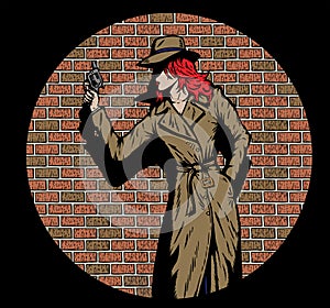 Old style girl detective, such as from the fifties