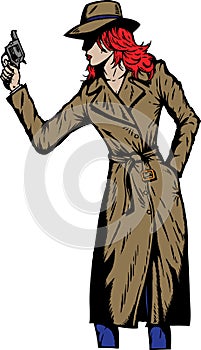 Old style girl detective, such as from the fifties
