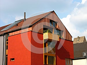 Old-style house under a cloudy sky in Germany