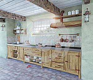 Old-style kitchen interior