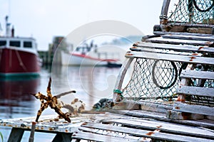 Old style lobster traps