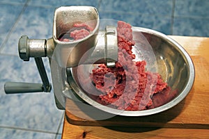 Old style meat grinder