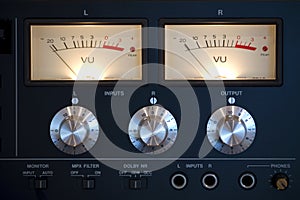 Old-style modern amplifier photo