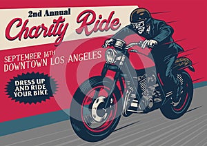 Old style motorcycle event poster